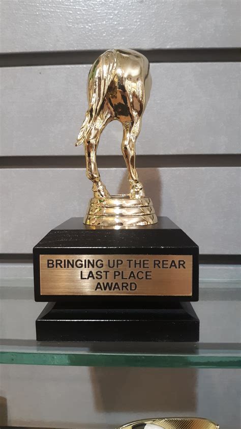 Last place award Bringing up the rear recognition trophy | Etsy