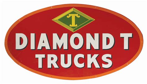 Lot Detail - OUTSTANDING NEW OLD STOCK DIAMOND T TRUCKS TIN DEALERSHIP SIGN.