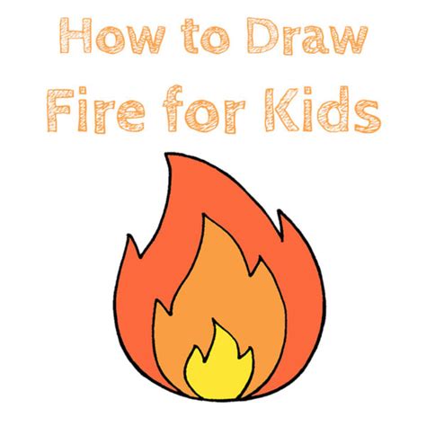 How to Draw Fire for Kids - How to Draw Easy