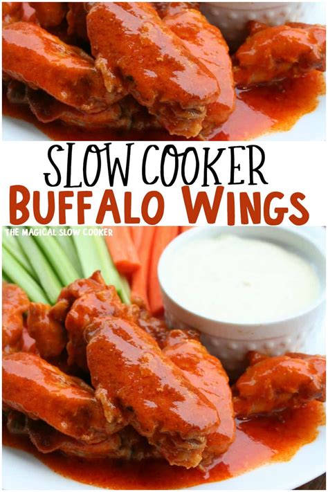 Slow Cooker Buffalo Wings - The Magical Slow Cooker