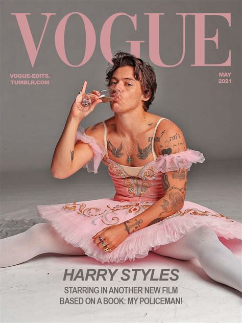 Harry Styles Poster Print Vogue Magazine Cover Digital - Etsy