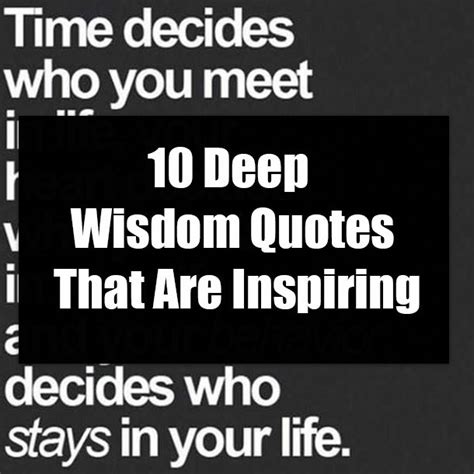 10 Deep Wisdom Quotes That Are Inspiring | Wisdom quotes, Short ...