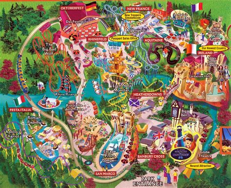 Busch Gardens Williamsburg Theme Park Map | Fasci Garden