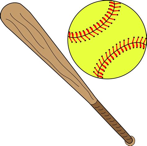 Clam Softball Clipart Vector Transparent Stock Download - Softball And Bat Clipart - Png ...