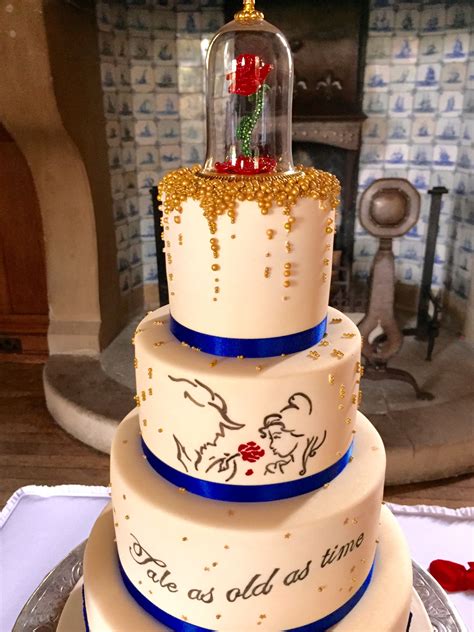 Pin by Yaritza Resendiz on Beast | Disney wedding cake, Beauty and the ...