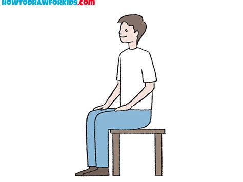 How To Draw A Sitting Person - Easy Drawing Tutorial For Kids