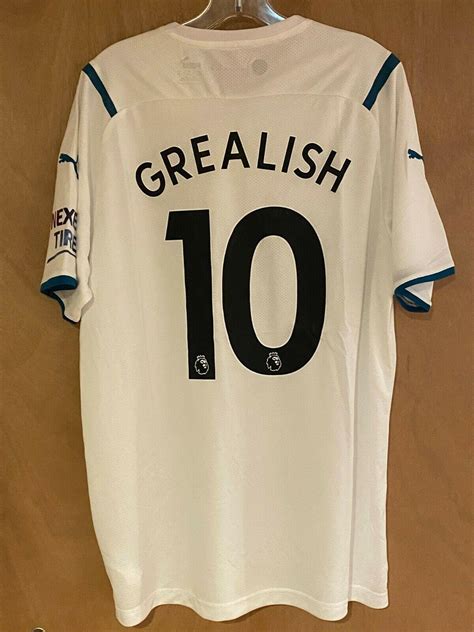 PUMA MANCHESTER CITY JACK GREALISH JERSEY MEN'S SIZE MEDIUM ENGLISH ...