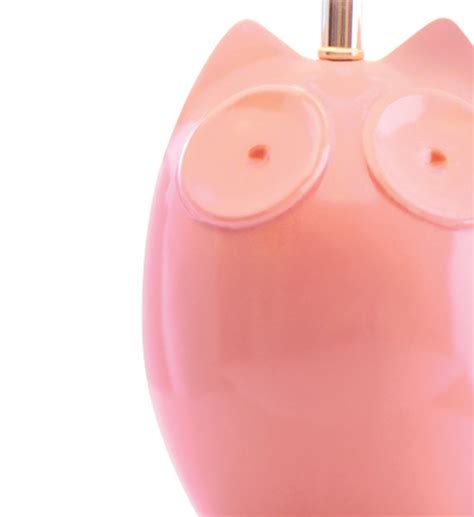 Hector Owl Table Lamp - Pink | Ceramic Animal Table Lamp