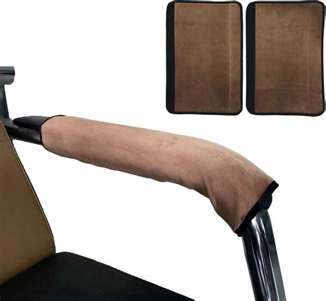 HKSMAN 2 Pieces Office Home Polyester Removable Durable Machine Washable Office Chair Armrest ...