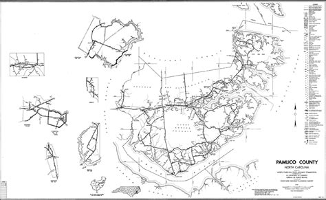 1962 Road Map of Pamlico County, North Carolina