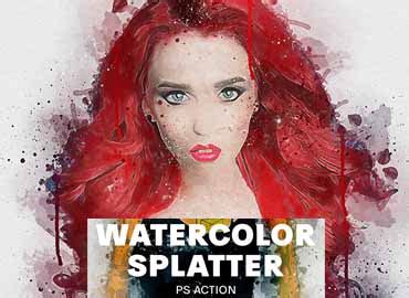 Watercolor Splatter Photoshop Action – GraphicUX