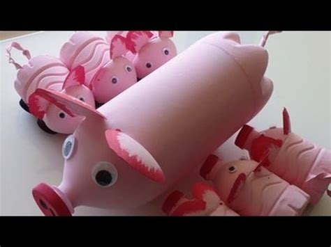 DIY Recycled Art and Crafts Ideas for Kids: How to Make Pig's Family from Plastic Bottles ...