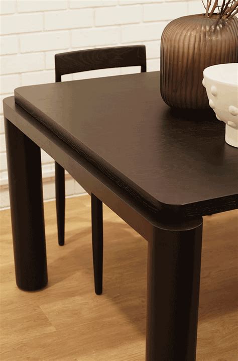 flint dining table 2860mm black – the design library