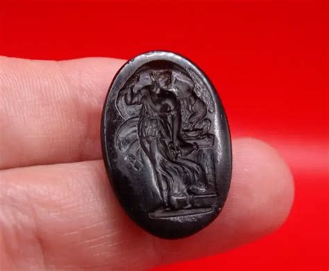 ANTIQUE 19TH CENTURY Amber Glass Pythia Oracle Intaglio Sealing Wax Stamp Seal £259.46 - PicClick UK