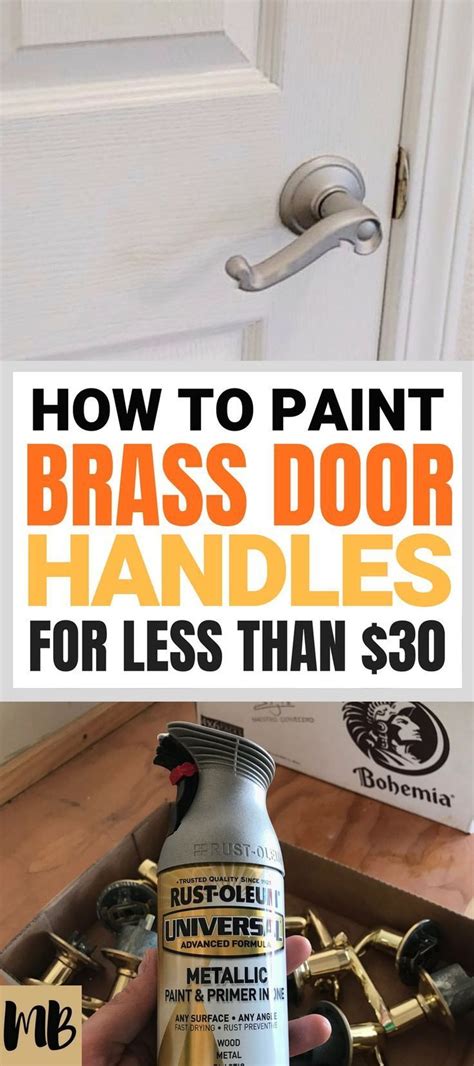How to Spray Paint Brass Door Handles for under $30 (DIY) | Brass door handles, Door handle diy ...