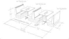 table dimensions | Booth Spacing | restaurant design. | Pinterest ...