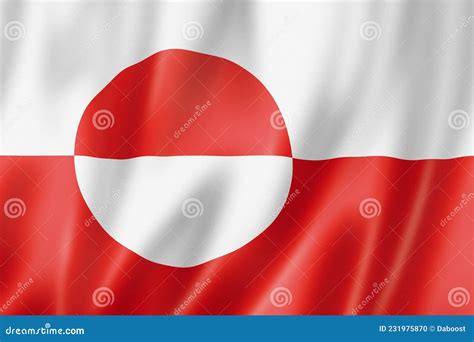 Greenland Flag In Real Proportions And Colors, Vector | CartoonDealer ...