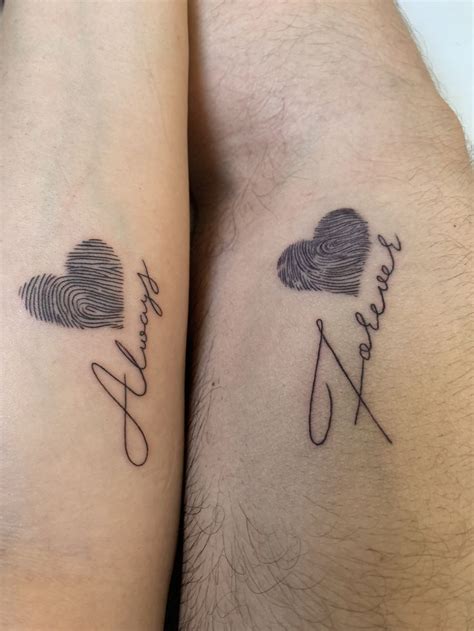 #Couple tattoo # fingerprint heart tattoo in 2022 | Fingerprint heart ...