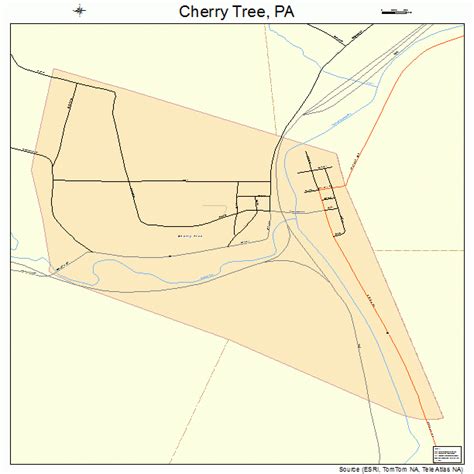 Cherry Tree Pennsylvania Street Map 4213120