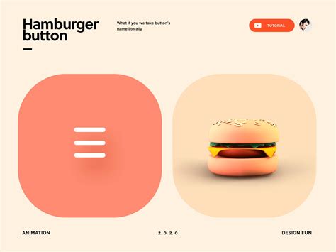 What if we take a hamburger button literally? by Minh Pham on Dribbble