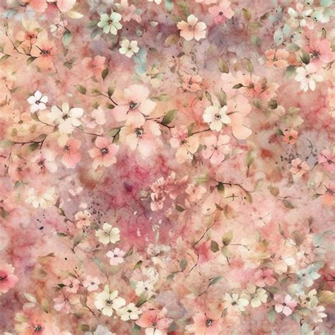 Premium AI Image | A pink floral background with a watercolor pattern.