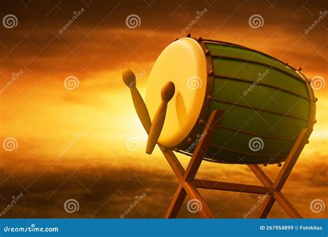 Bedug Drum on 3d Illustrations Stock Illustration - Illustration of ...