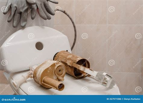 Fixing Toilet Flushing Mechanism Stock Image | CartoonDealer.com #44680795