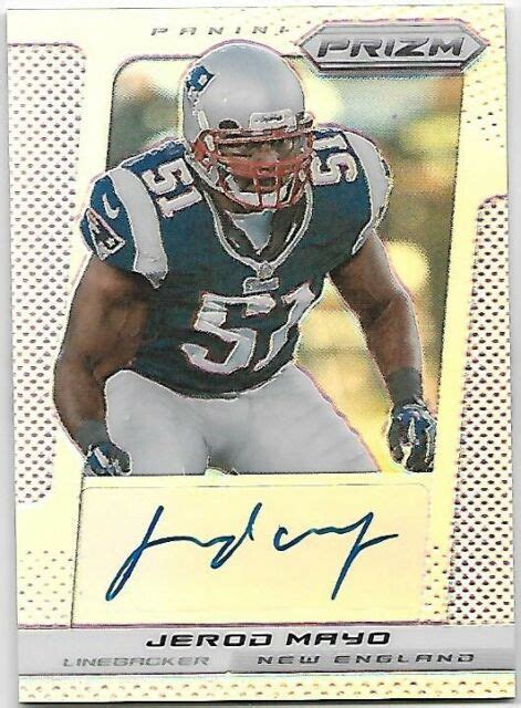 2013 PANINI PRIZM AUTOGRAPH JEROD MAYO NEW ENGLAND PATRIOTS SUPER BOWL CHAMP /25 | eBay