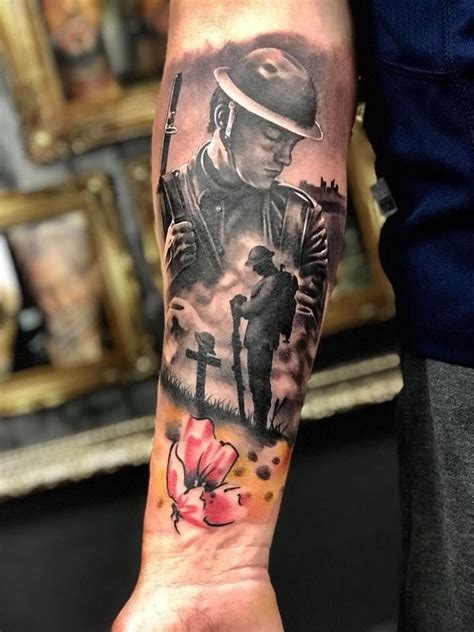 Soldier remembrance tattoo Artist: Symeon 🌍 http://www ...