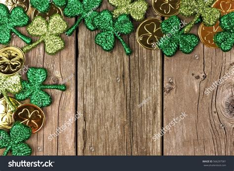 St Patricks Day Corner Border Shamrocks Stock Photo 566297581 | Shutterstock