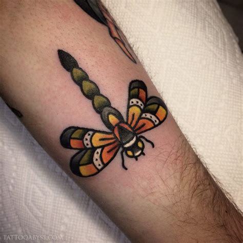 neo traditional dragonfly tattoo - customoffwhitevans