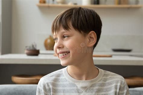 Happy Thoughtful Teenage Boy with Dental Braces Stock Photo - Image of ...