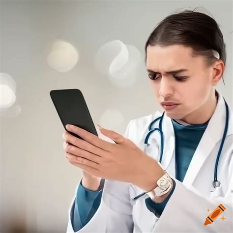Person connecting bluetooth devices in front of a doctor on Craiyon