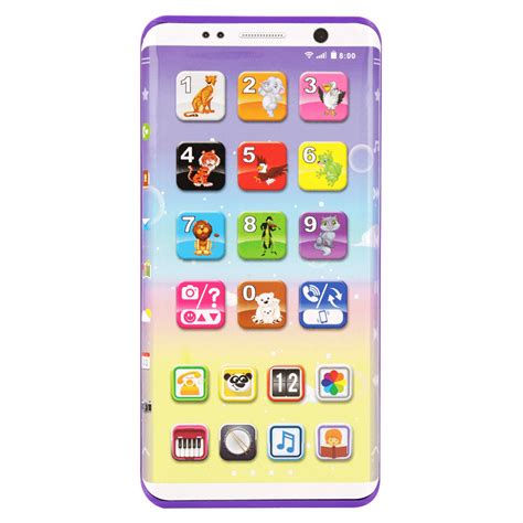 WALFRONT Baby Educational Smart Phone Toy Portable Smart Phone Toy Gifts with USB Port Touch ...