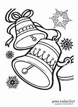 Christmas bells coloring Page  Print Color Fun sketch template