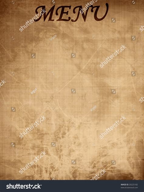 Old Paper Texture Menu Written On 库存插图 20225182 | Shutterstock