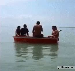 Boat Flip Over Fail GIF - BoatFail BackFlip ManOverboard - Discover & Share GIFs