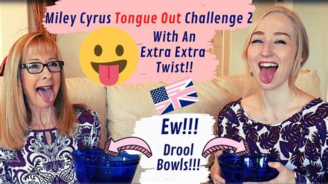 Miley Cyrus Tongue Out Challenge 2 - With An Extra Extra Twist!! - YouTube