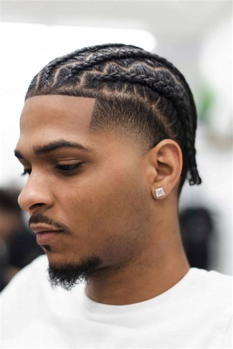 20 IN-VOGUE MEN'S BRAIDS WITH FADE | Dreadlock hairstyles for men, Cornrow braids men, Cornrow ...