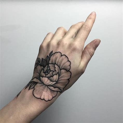 Flower Hand Tattoos For Girls