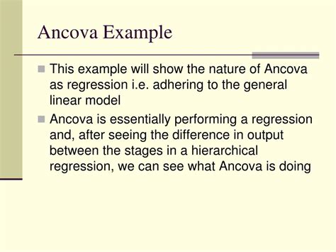 PPT - ANCOVA PowerPoint Presentation, free download - ID:1274491