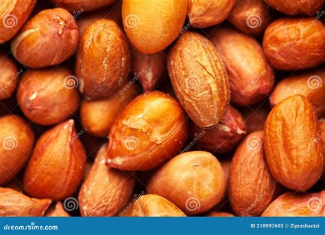 Micro Close-up of Organic Red-brown Peanuts Arachis Hypogaea Full Frame Background. Stock Image ...