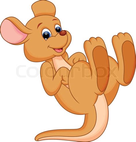 Illustration of kangaroo cartoon | Stock vector | Colourbox