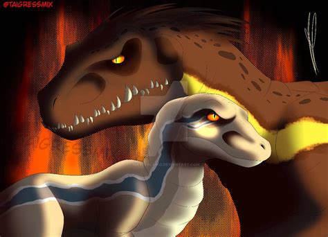 Indoraptor and Blue by MasterLan12 on DeviantArt