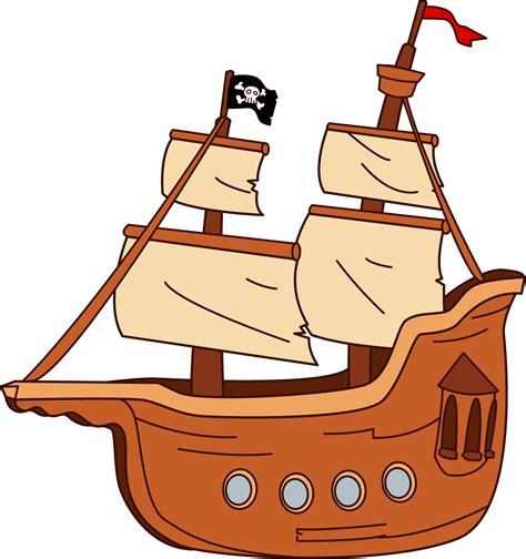 Pirate Ship Design - Free Clip Art