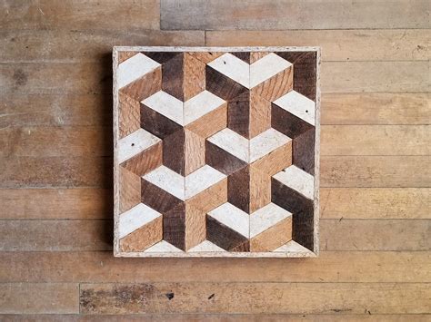 Reclaimed Wood Wall Art | Wood Wall Art | Wood Decor | Geometric Wood Art | Wood Wall Decor ...