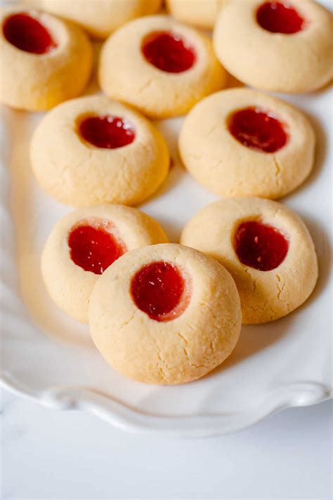 Jam Drops (Thumbprint Cookies) - Easy Deliciousness