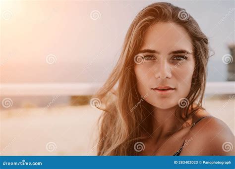 Happy Woman Portrait in Cafe. Boho Chic Fashion Style Stock Image - Image of face, caucasian ...