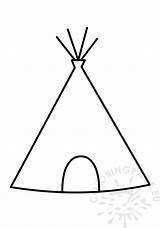 Teepee  Coloring Page sketch template