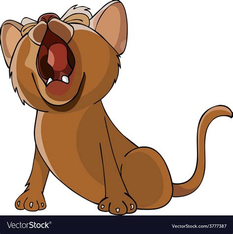 Cartoon cat with open mouth Royalty Free Vector Image